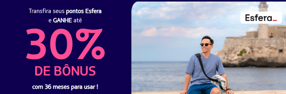 Ganhe até 30% de bônus Latam Pass com Esfera