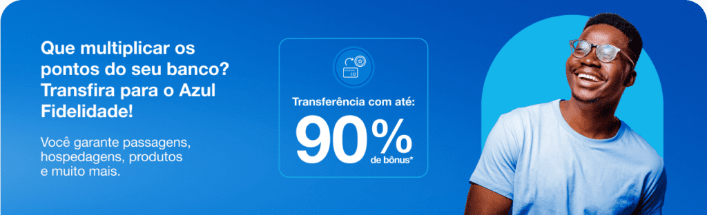 Ganhe até 90% de bônus Azul com o seu cartão