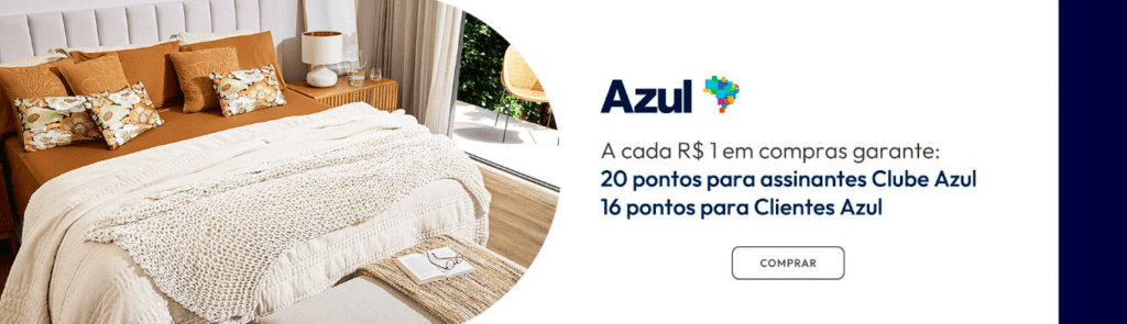 Ganhe até 20 pontos Azul com a Camicado