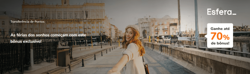 Ganhe até 70% de bônus Smiles com a Esfera