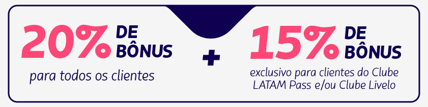 Ganhe até 35% de bônus Latam Pass com a Livelo