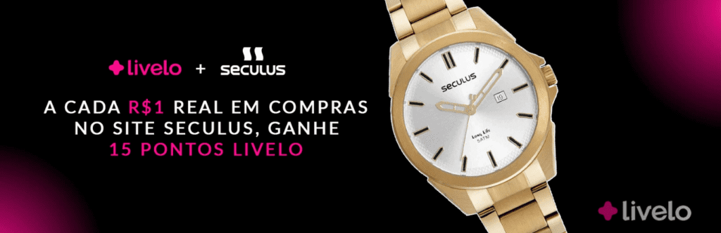Ganhe até 15 pontos Livelo com a Seculus