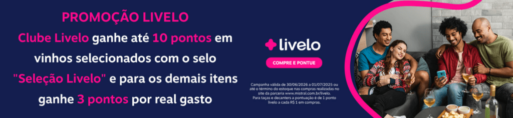 Ganhe até 10 pontos Livelo com a Mistral
