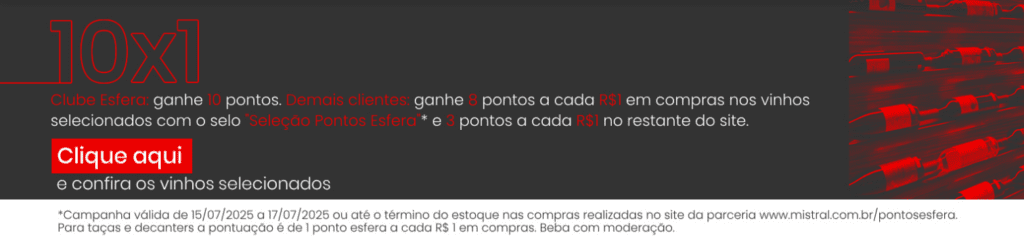Ganhe até 10 pontos Esfera com a Mistral
